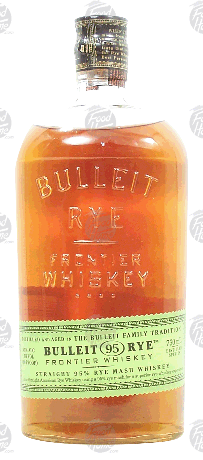 Bulleit Bourbon Frontier straight 95% rye mash whiskey, 45% alc. by vol. Full-Size Picture